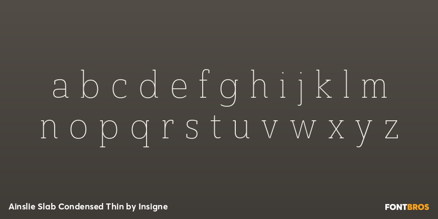 Ainslie Slab Condensed Thin Font Poster #3