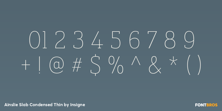 Ainslie Slab Condensed Thin Font Poster #4