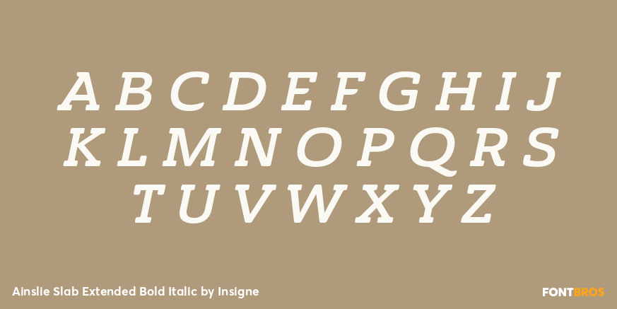 Ainslie Slab Extended Bold Italic Font Poster #1