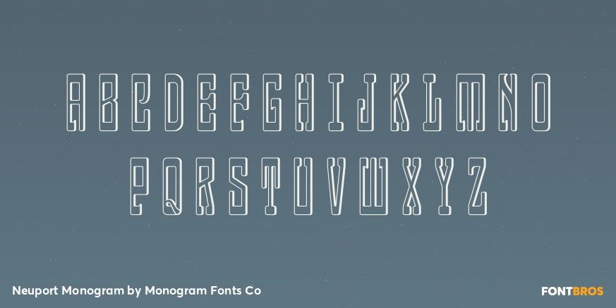 Neuport Monogram Font Poster #2