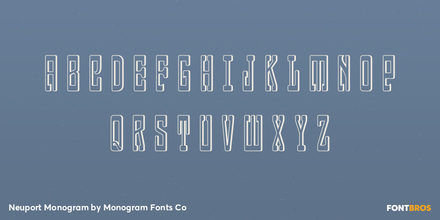 Neuport Monogram Font Poster #3