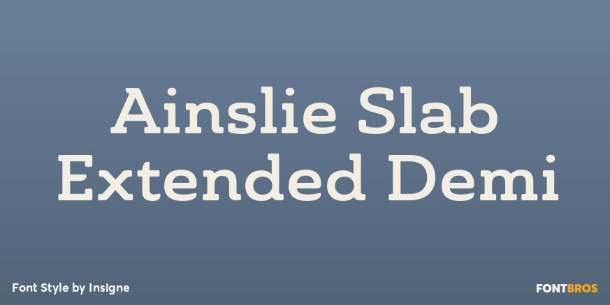 Ainslie Slab Extended Demi Font Poster #1