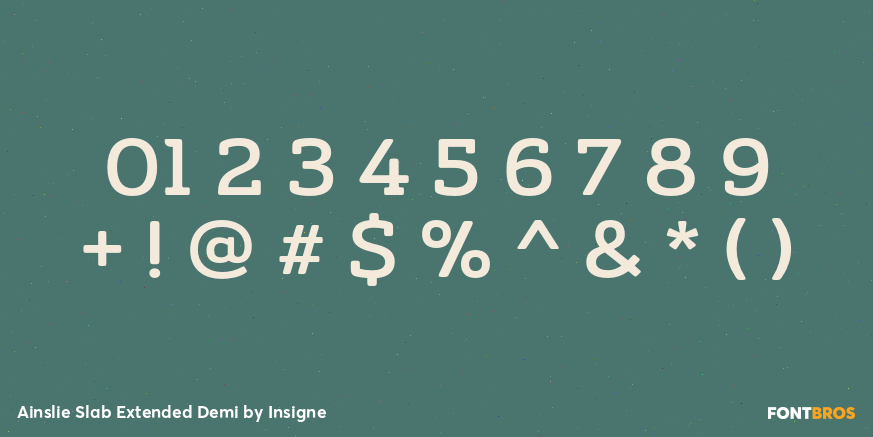 Ainslie Slab Extended Demi Font Poster #1