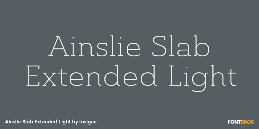 Ainslie Slab Extended Light Font Poster #1