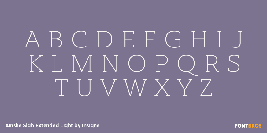 Ainslie Slab Extended Light Font Poster #2