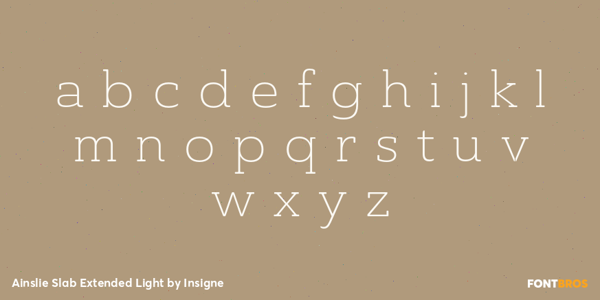 Ainslie Slab Extended Light Font Poster #3