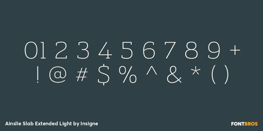 Ainslie Slab Extended Light Font Poster #4