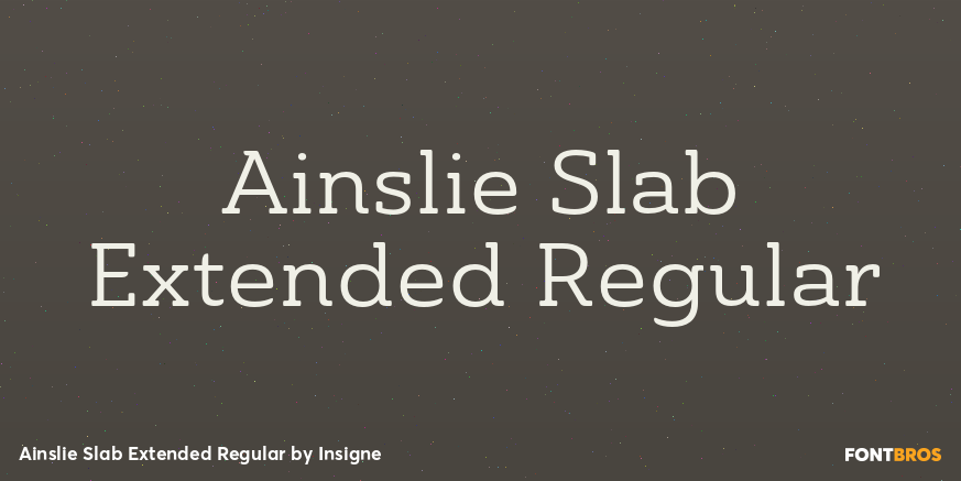 Ainslie Slab Extended Regular Font Poster #1