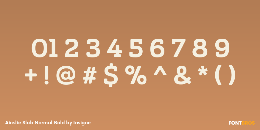 Ainslie Slab Normal Bold Font Poster #1