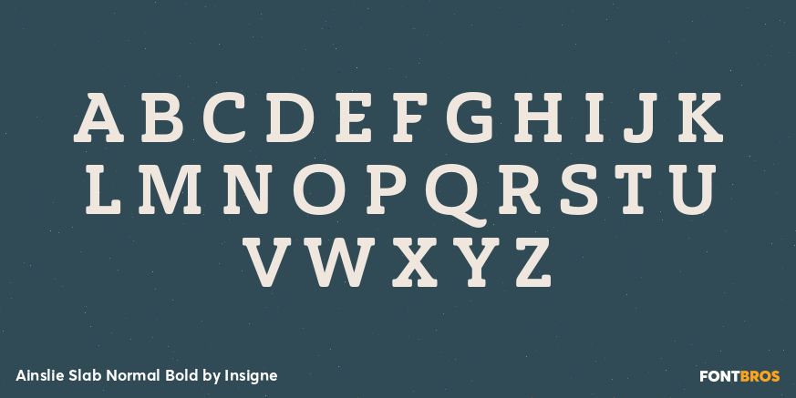Ainslie Slab Normal Bold Font Poster #1