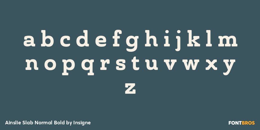 Ainslie Slab Normal Bold Font Poster #1