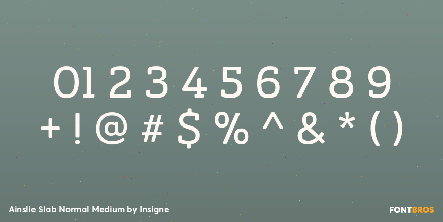 Ainslie Slab Normal Medium Font Poster #1