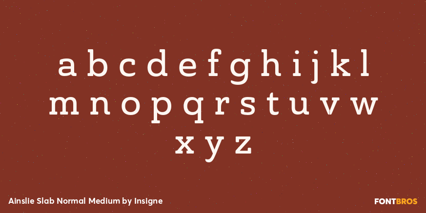 Ainslie Slab Normal Medium Font Poster #3