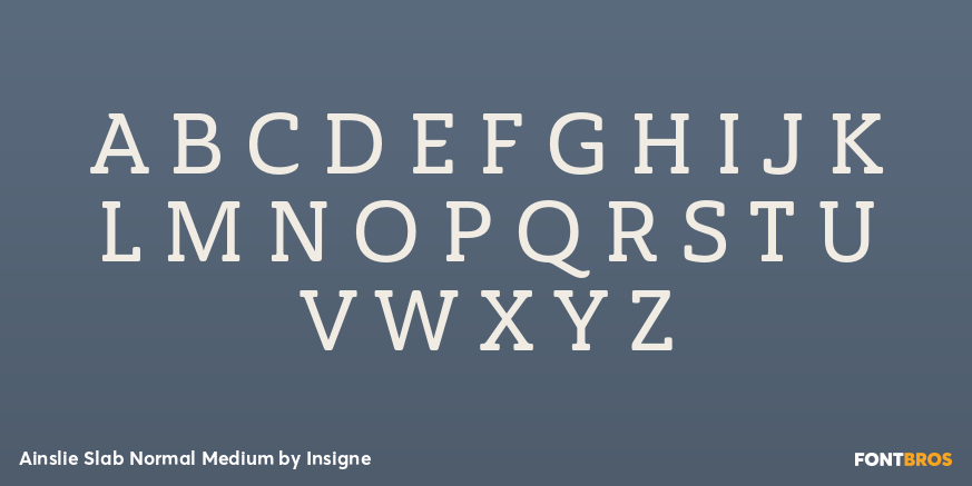 Ainslie Slab Normal Medium Font Poster #1