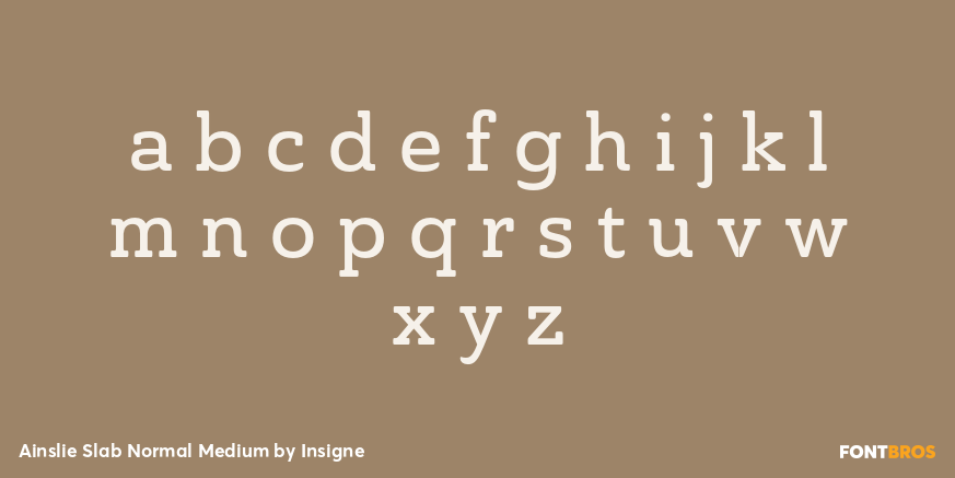 Ainslie Slab Normal Medium Font Poster #1