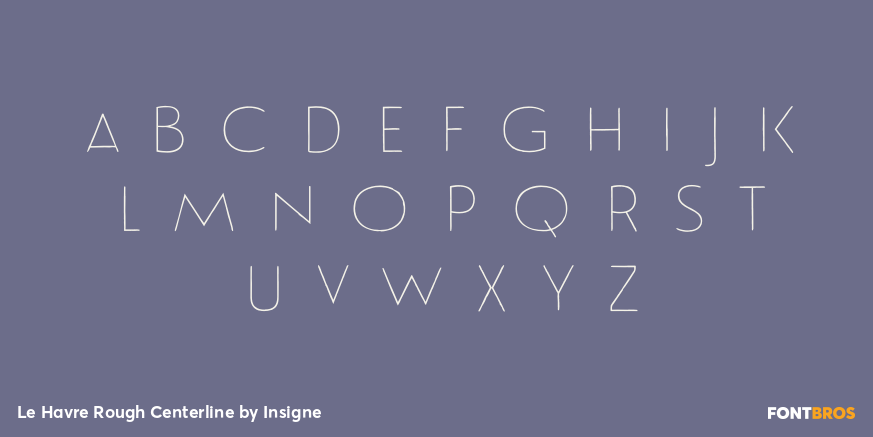 Le Havre Rough Centerline Font Poster #2