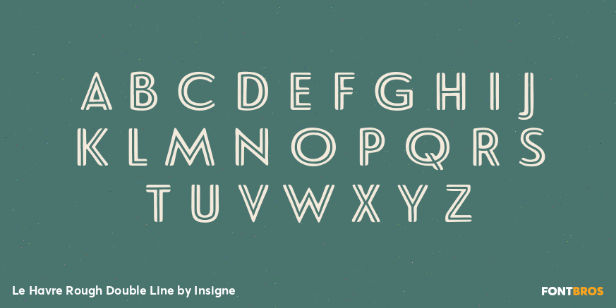 Le Havre Rough Double Line Font Poster #2
