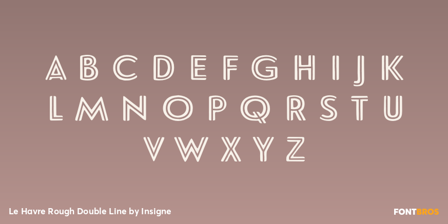 Le Havre Rough Double Line Font Poster #3