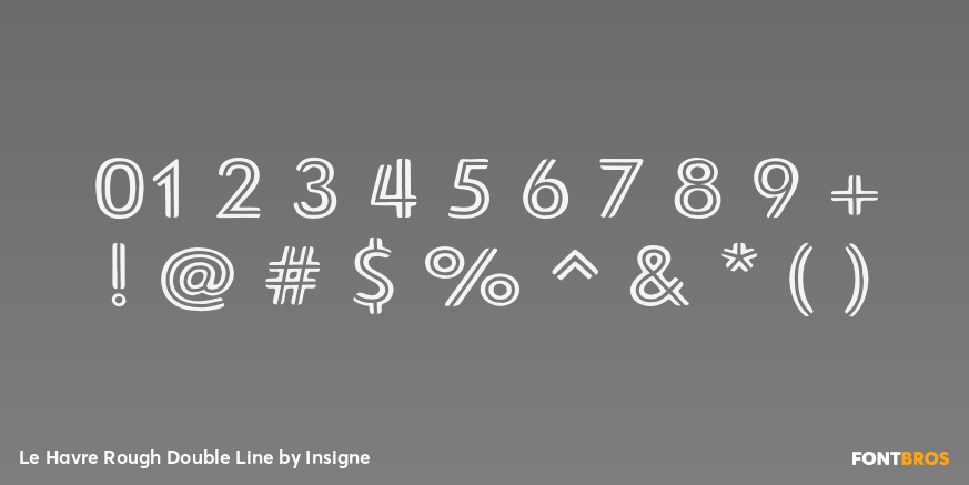 Le Havre Rough Double Line Font Poster #4