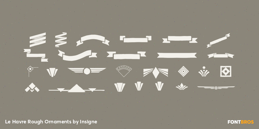 Le Havre Rough Ornaments Font Poster #2