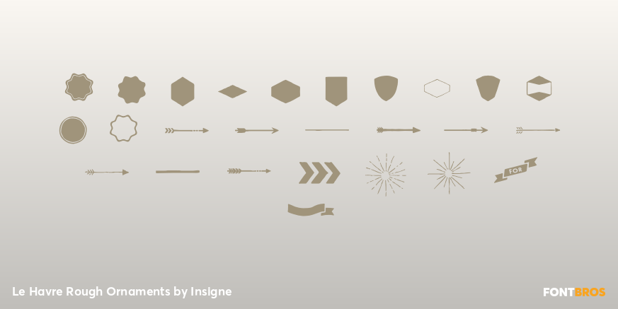 Le Havre Rough Ornaments Font Poster #3