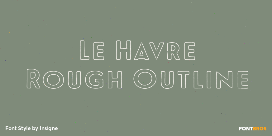 Le Havre Rough Outline Poster