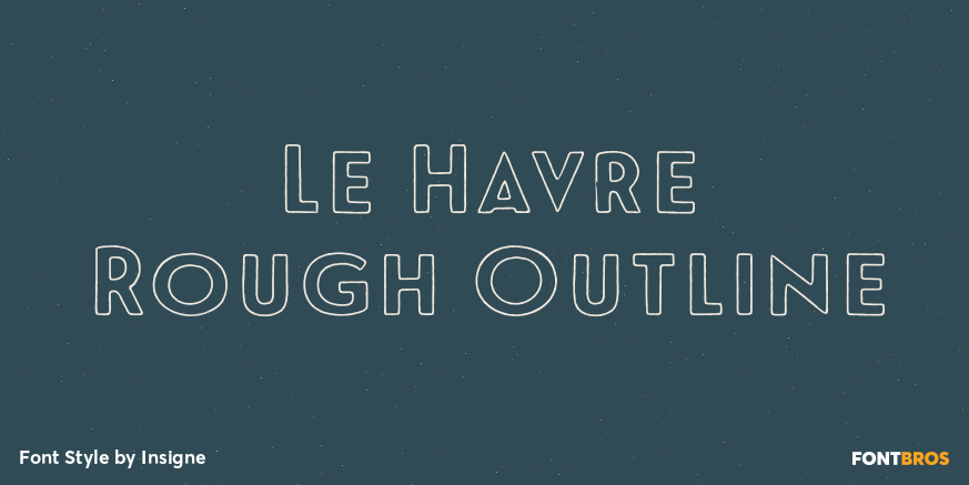 Le Havre Rough Outline Poster