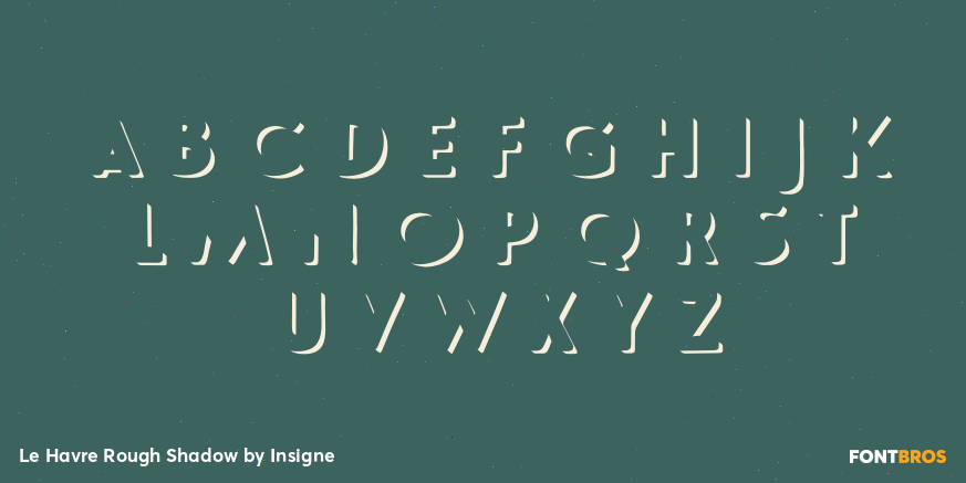 Le Havre Rough Shadow Font Poster #2