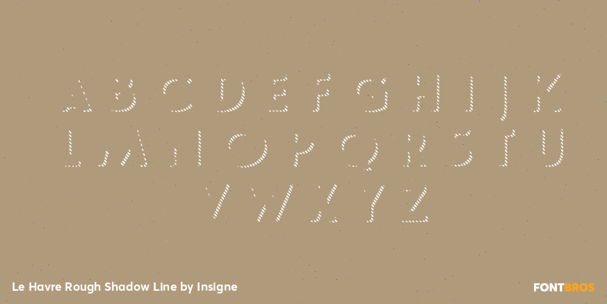 Le Havre Rough Shadow Line Font Poster #2