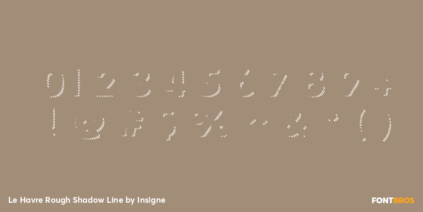 Le Havre Rough Shadow Line Font Poster #4