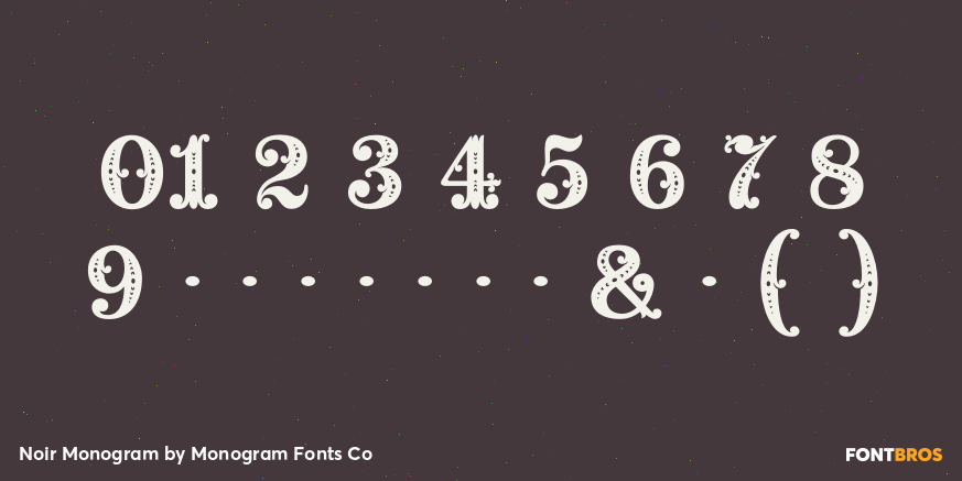 Noir Monogram Font Poster #1