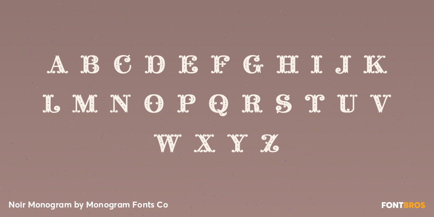 Noir Monogram Font Poster #1