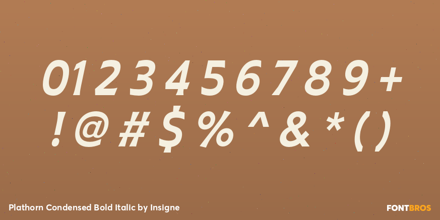 Plathorn Condensed Bold Italic Font Poster #1