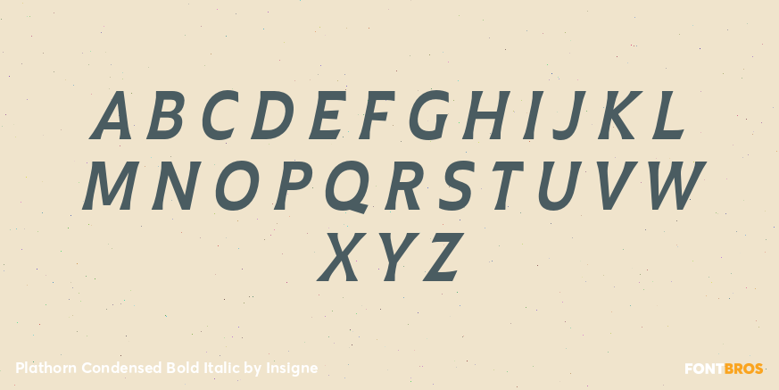 Plathorn Condensed Bold Italic Font Poster #1