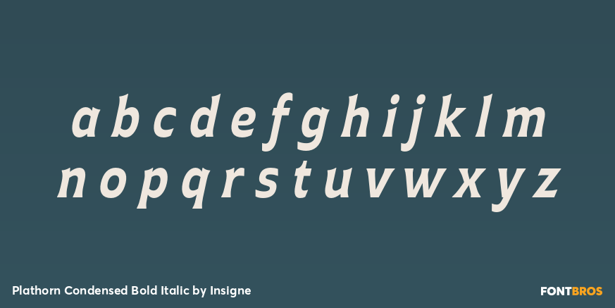 Plathorn Condensed Bold Italic Font Poster #1