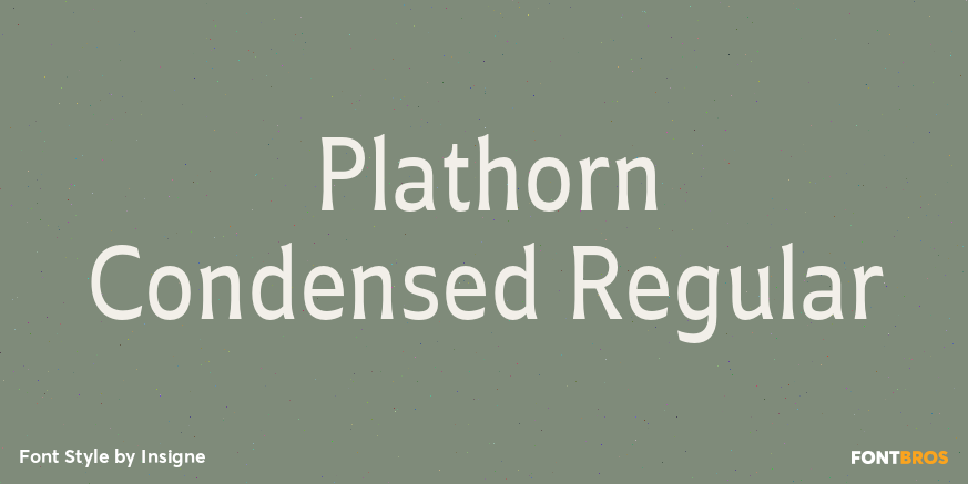 Plathorn Condensed Regular Font Poster #1