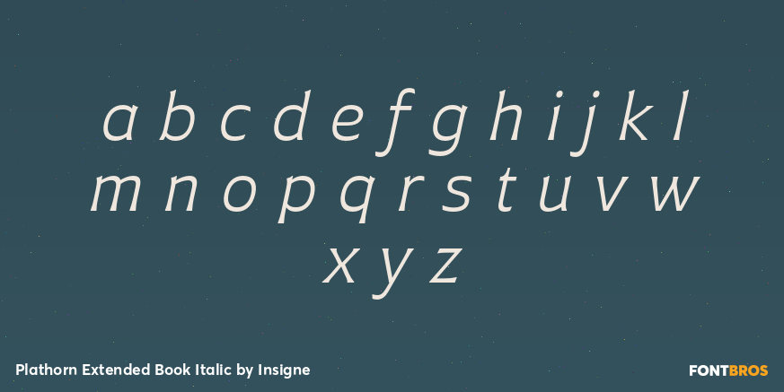 Plathorn Extended Book Italic Font Poster #3