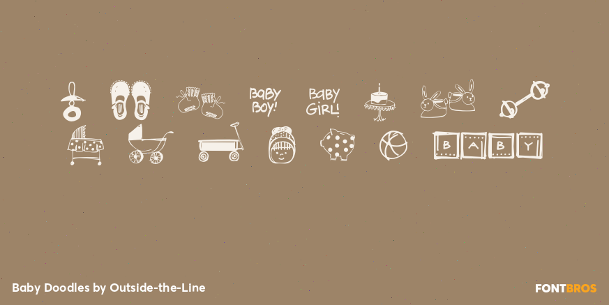 Baby Doodles Font Poster #2