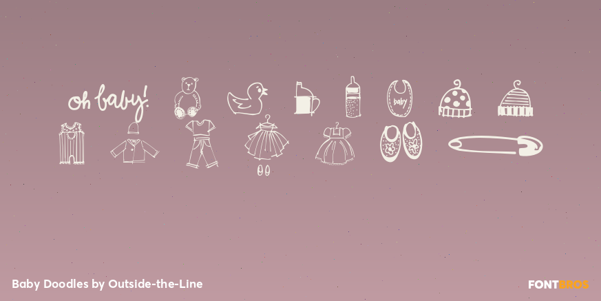 Baby Doodles Font Poster #3