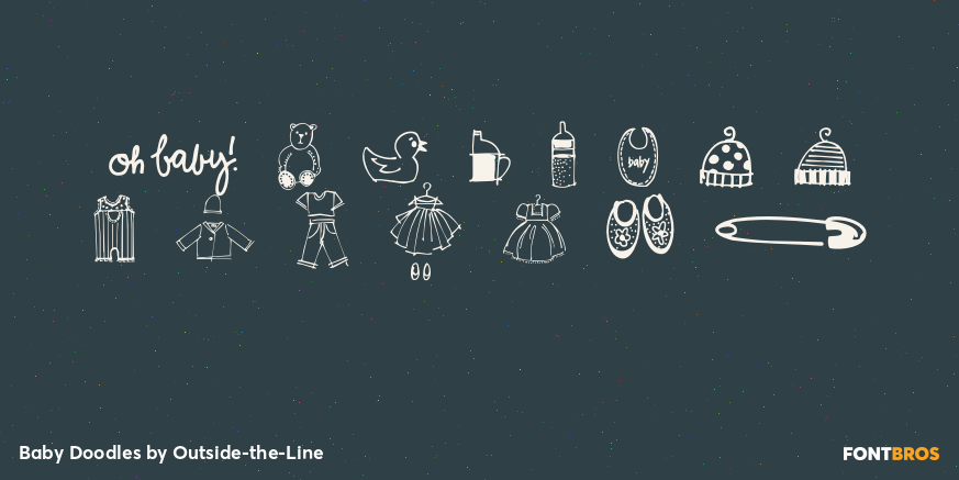 Baby Doodles Font Poster #1