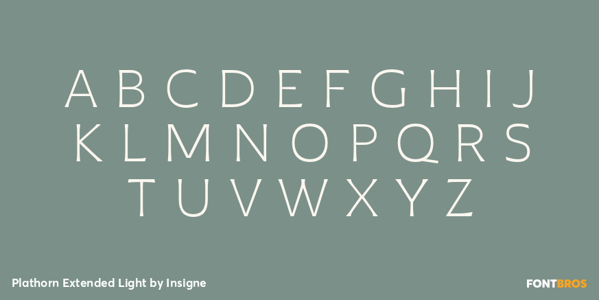Plathorn Extended Light Font Poster #2