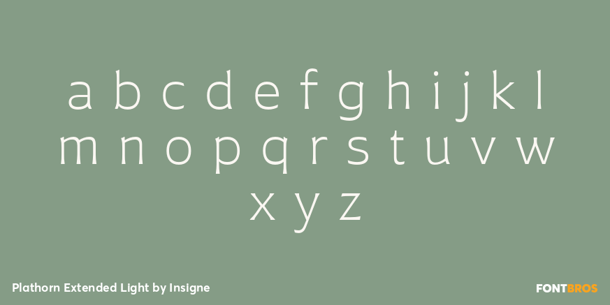 Plathorn Extended Light Font Poster #3