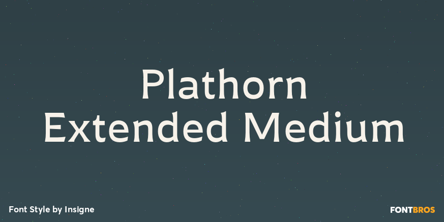 Plathorn Extended Medium Font Poster #1