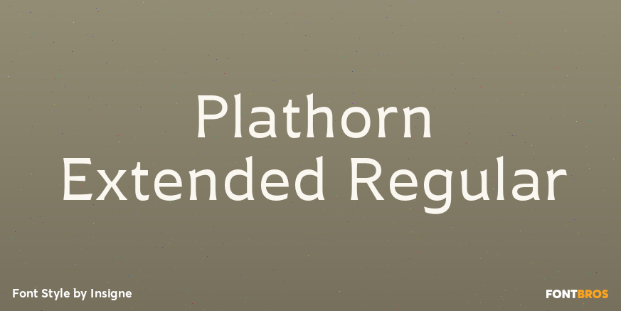Plathorn Extended Regular Font Poster #1