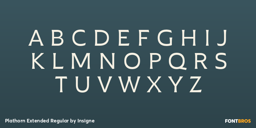 Plathorn Extended Regular Font Poster #2