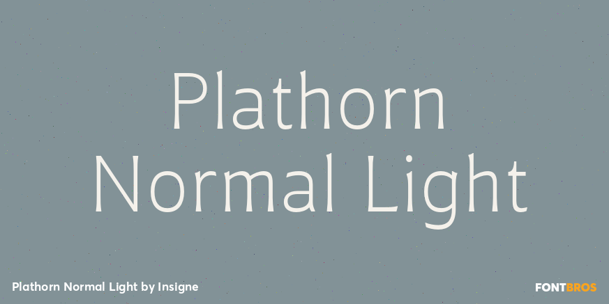 Plathorn Normal Light Font Poster #1