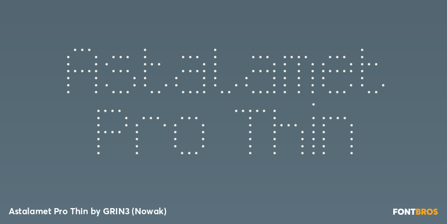 Astalamet Pro Thin Font Poster #1