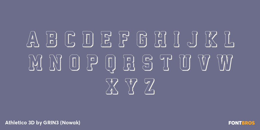 Athletico 3D Font Poster #3