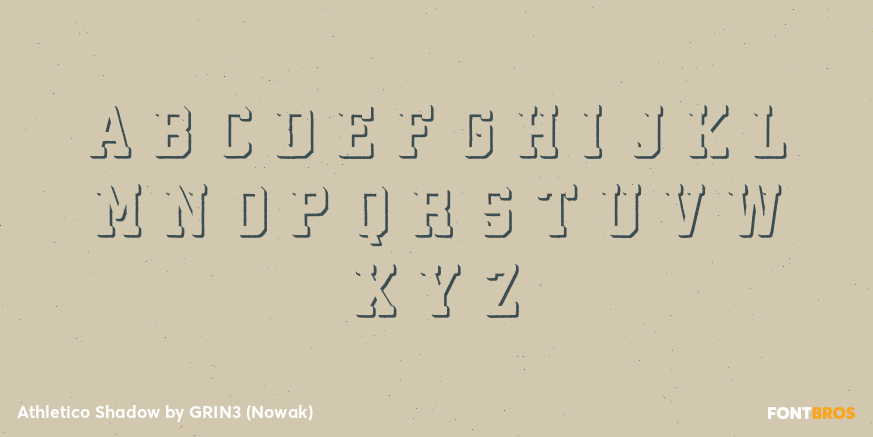 Athletico Shadow Font Poster #2