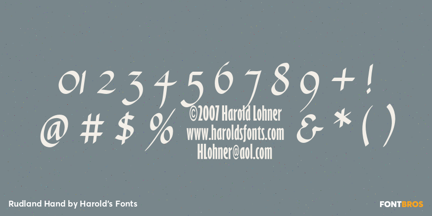 Rudland Hand Font Poster #1